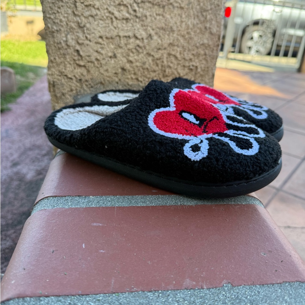 NEW Bad Bunny Logo Cozy Slippers MEDIUM